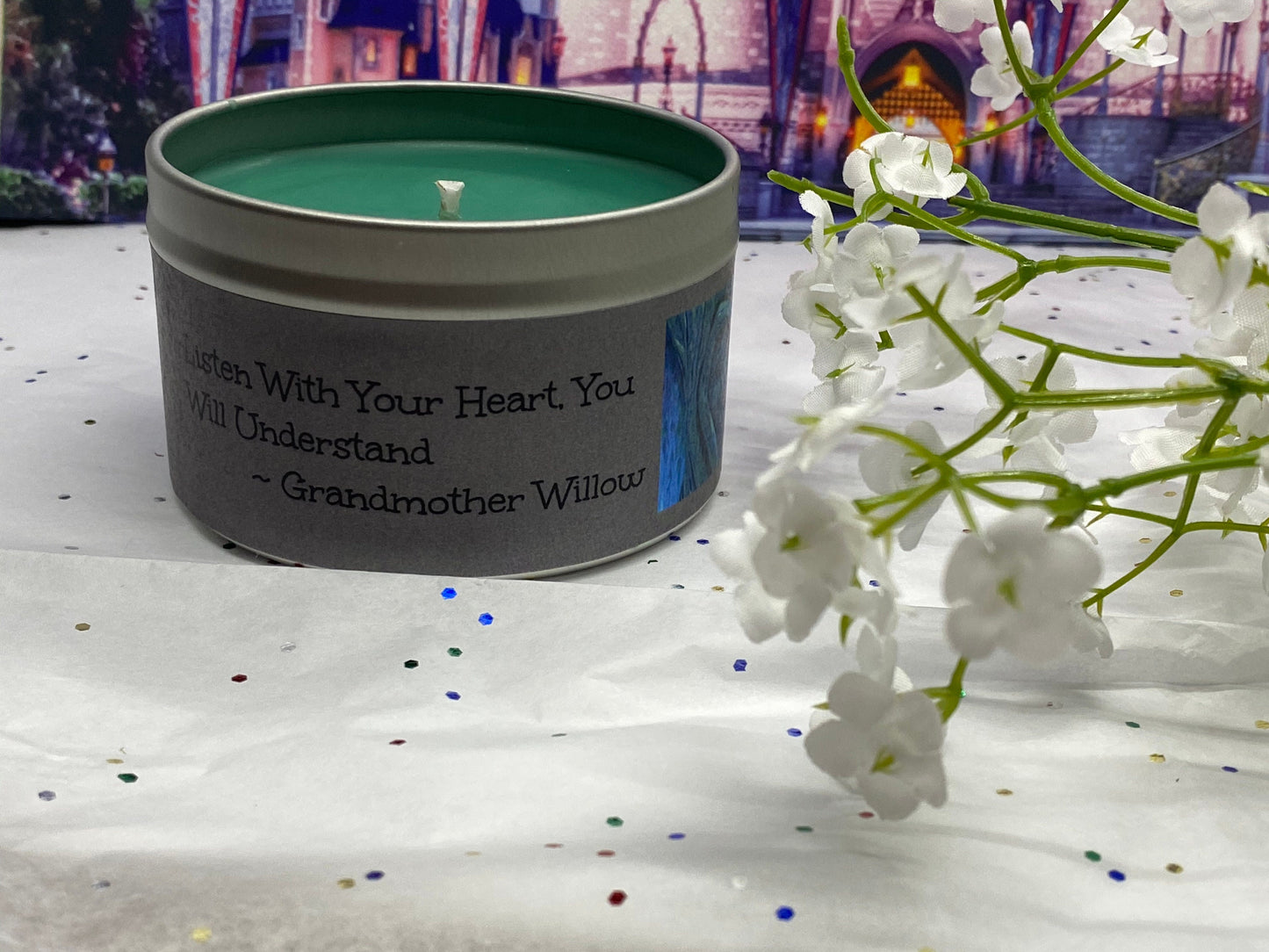 POCAHONTAS CANDLE- Grandmother Willow- Birch Tree Scent-Disney Themed Home-Disney Theme Park-Disney World-Magic Candles-Disney Decor-Meeko