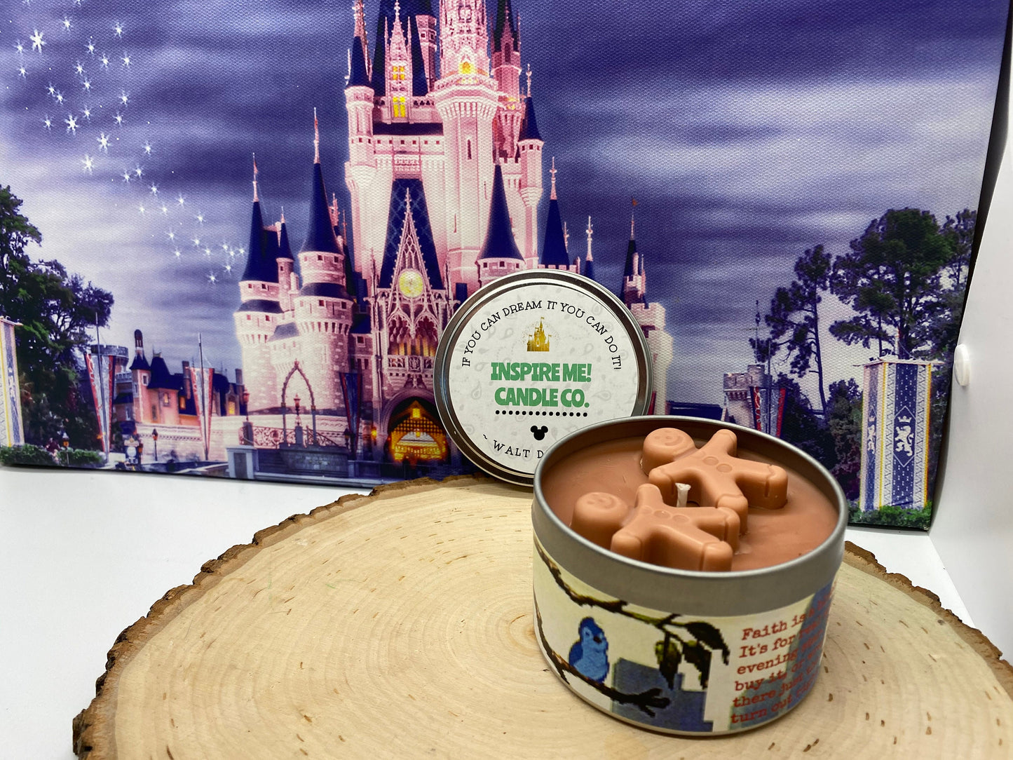 GINGERBREAD CANDLE -The Rescuers~ Rufus The Cat~ Faith Is A Bluebird~Gingerbread Candle