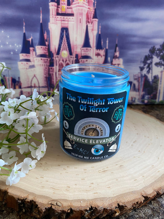 TOWER Of TERROR Candle-The Twilight Zone-Disney Park Inspired- HOLLYWOOD Studios-Sunset Boulevard-Disney Kitchen-ThemePark Decor-Magic Scent