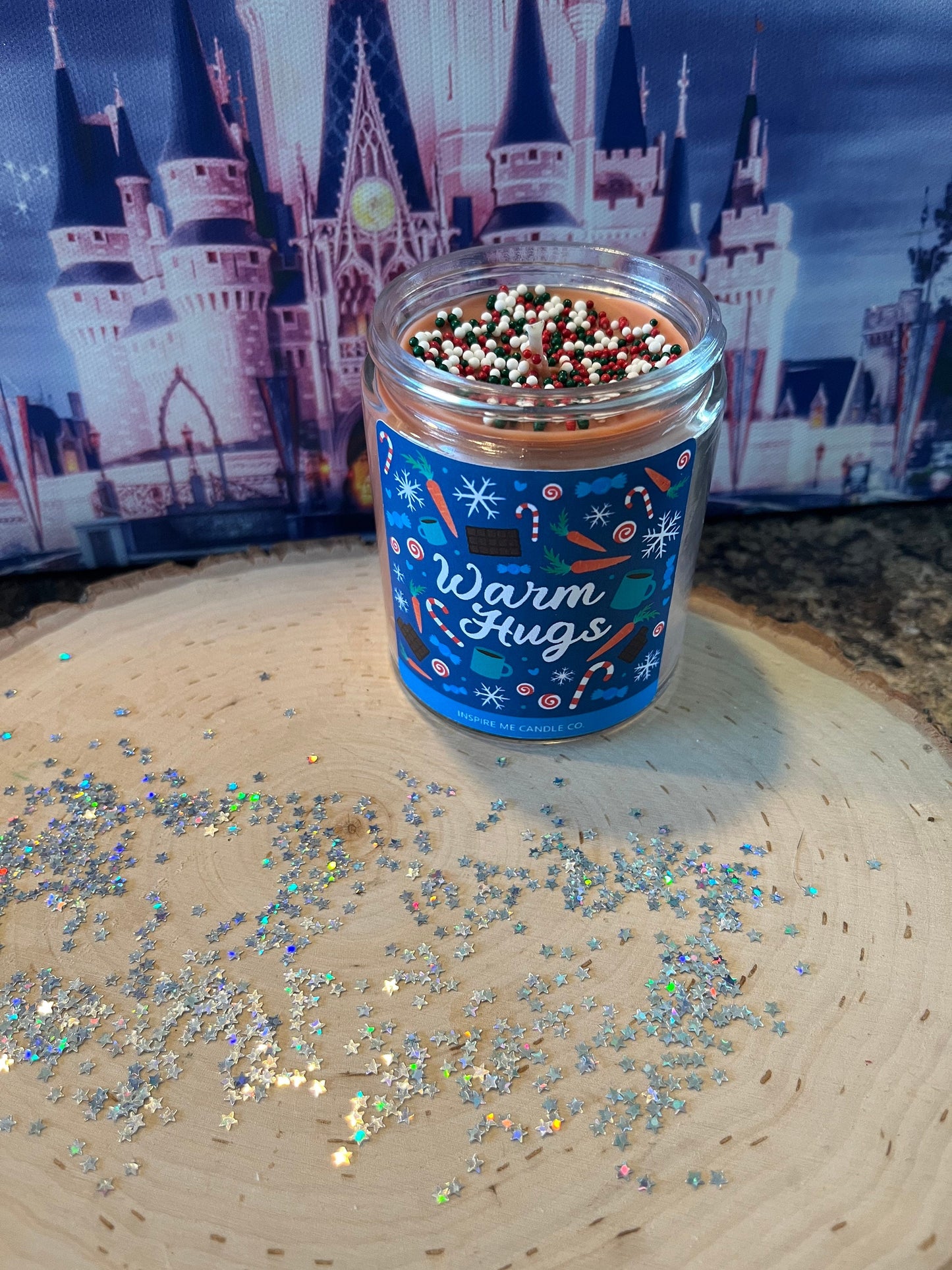 WARM HUGS OLAF Frozen Candle-Peppermint Hot Coco Scent-Christmas At Disney-Holiday Candle-Disney GiftFor Christmas-Christmas In Florida Gift