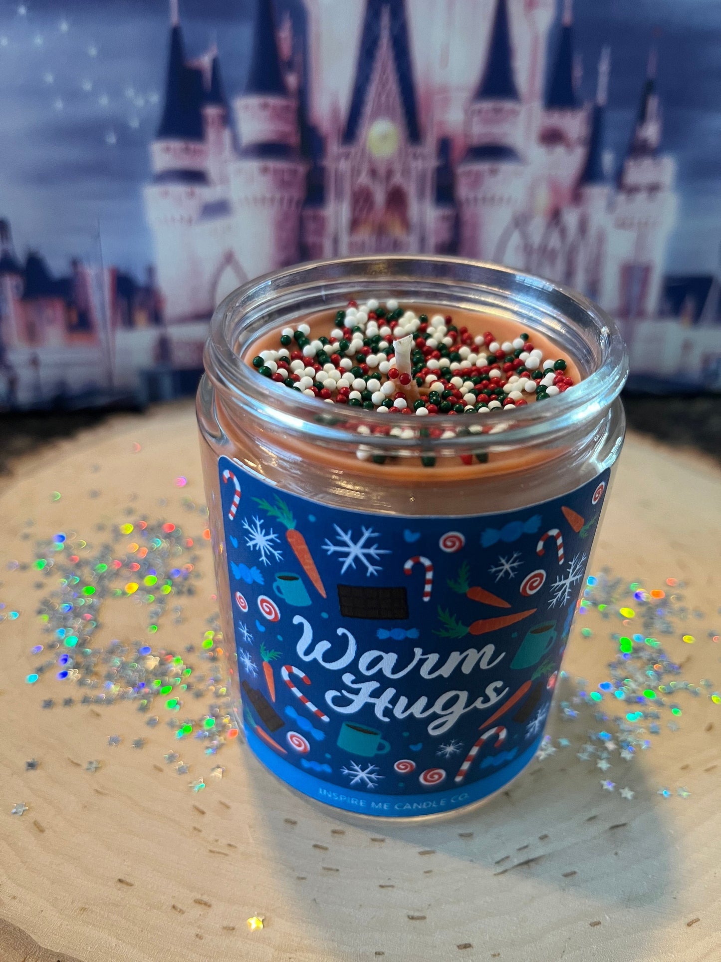 WARM HUGS OLAF Frozen Candle-Peppermint Hot Coco Scent-Christmas At Disney-Holiday Candle-Disney GiftFor Christmas-Christmas In Florida Gift