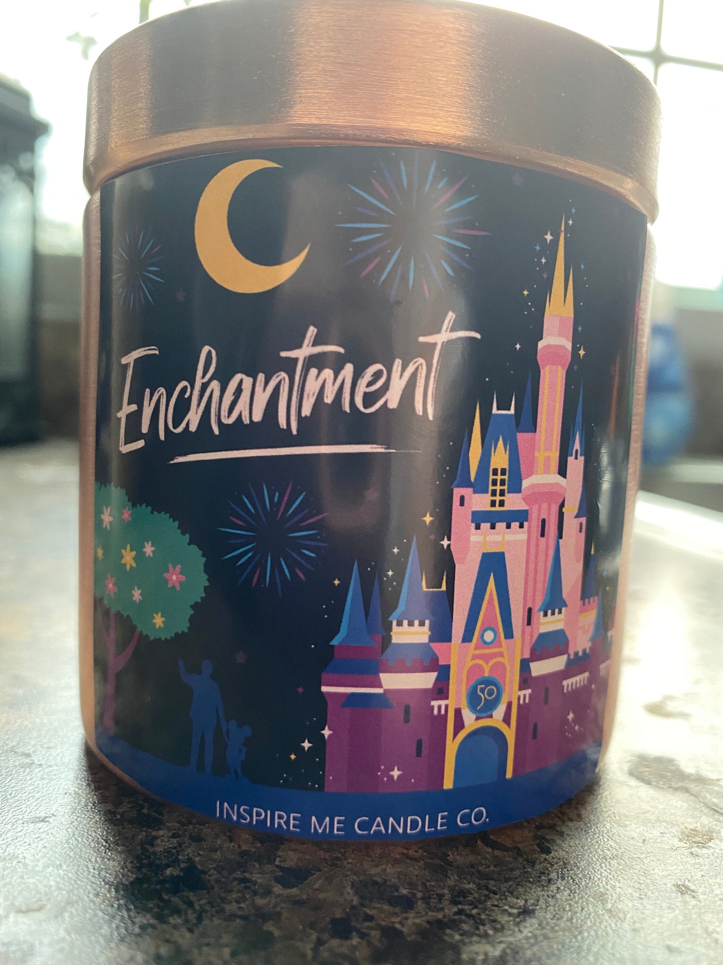 ENCHANTMENT-Disney 50th ANNIVERSARY-Cashmere Plum Scented-You Are The Magic-Star Confetti-Gold Classic Collection