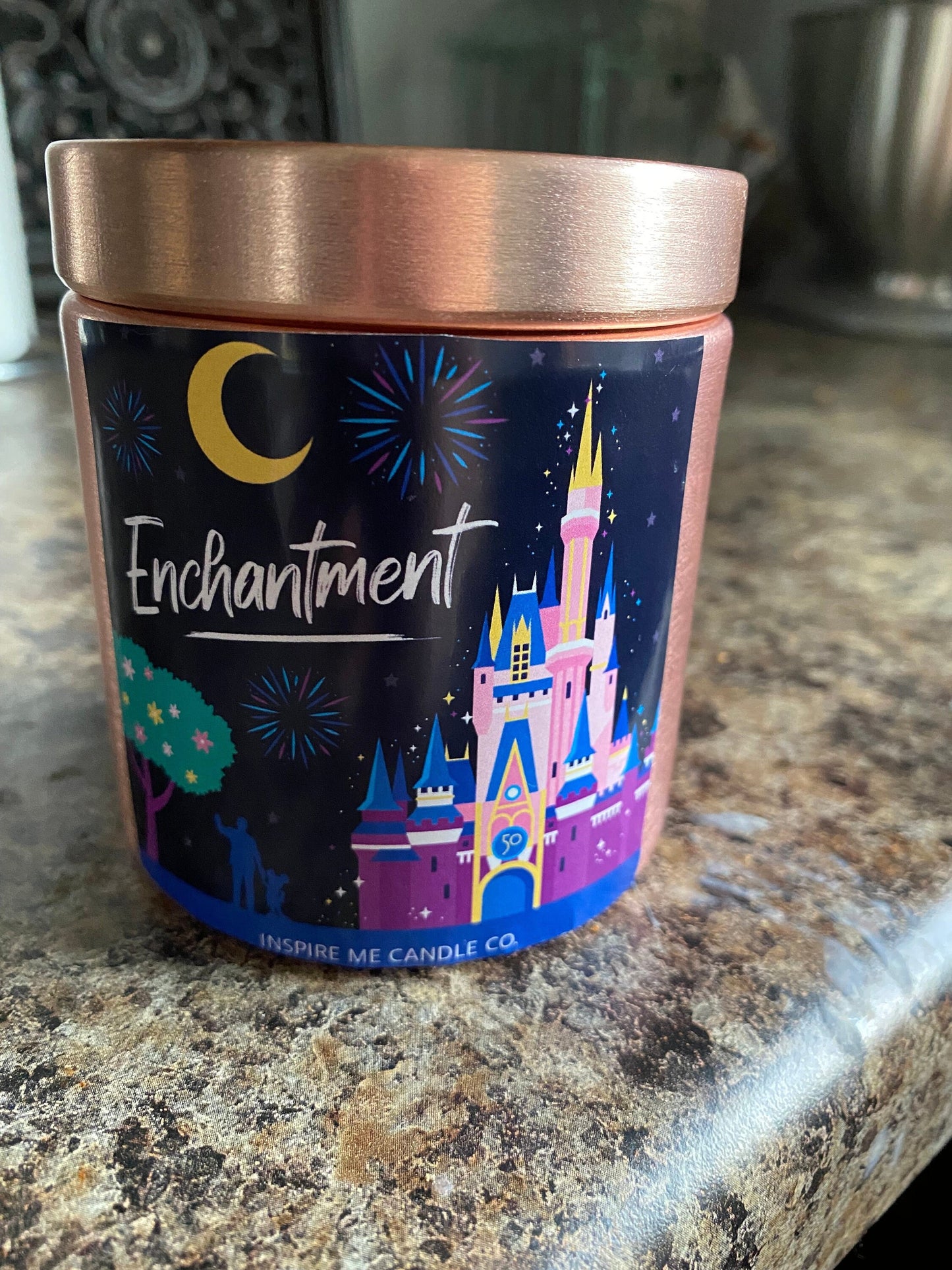 ENCHANTMENT-Disney 50th ANNIVERSARY-Cashmere Plum Scented-You Are The Magic-Star Confetti-Gold Classic Collection