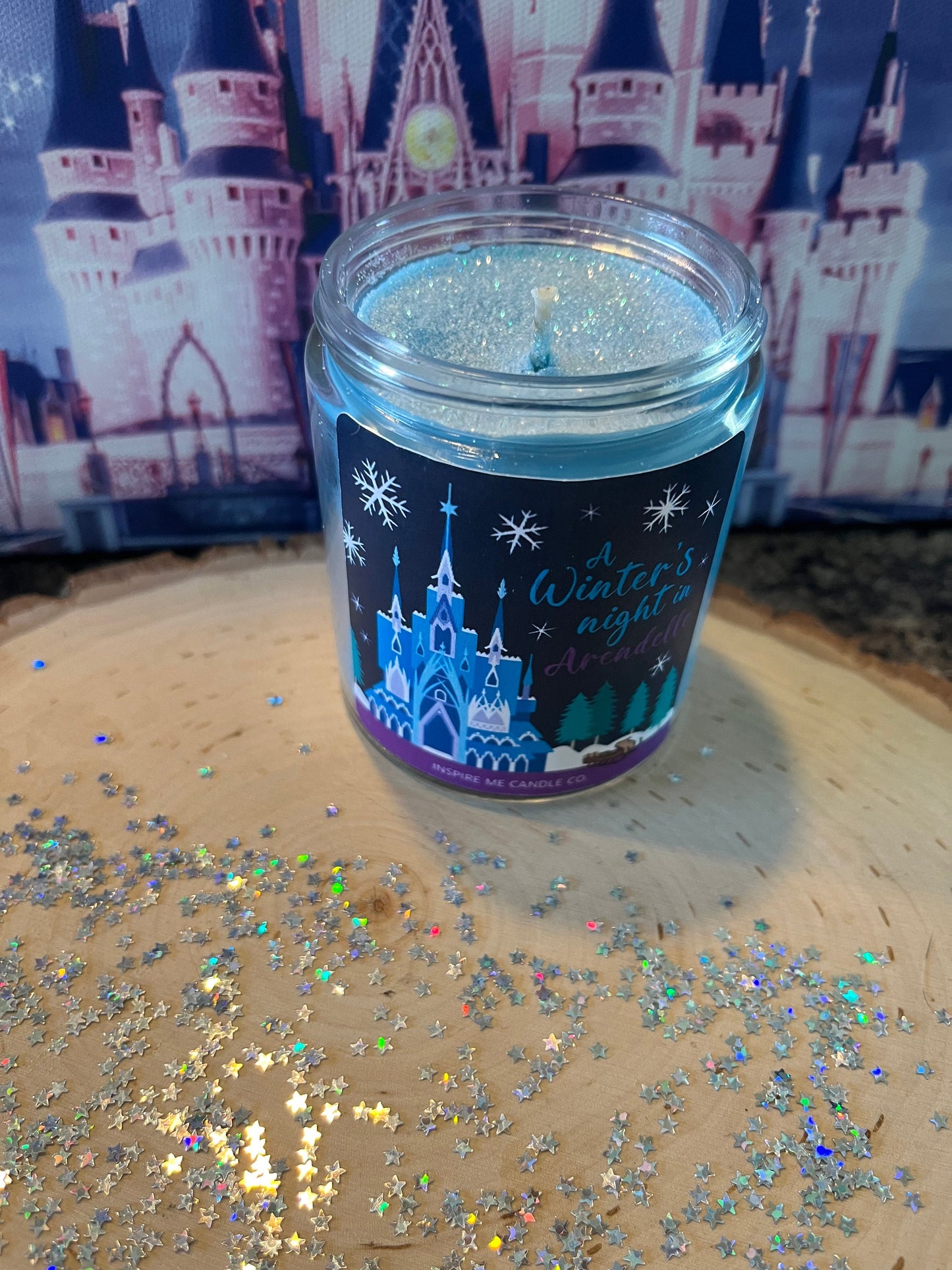 FROZEN Candle- A WINTER's Night In ARENDALE-Snowfall On Mainstreet-Do You Want To Build A Snowman?-Nordic Night-Pine Scent-Snow Dust Disney