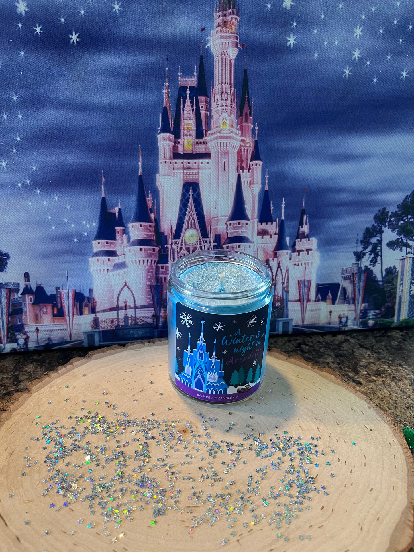 FROZEN Candle- A WINTER's Night In ARENDALE-Snowfall On Mainstreet-Do You Want To Build A Snowman?-Nordic Night-Pine Scent-Snow Dust Disney