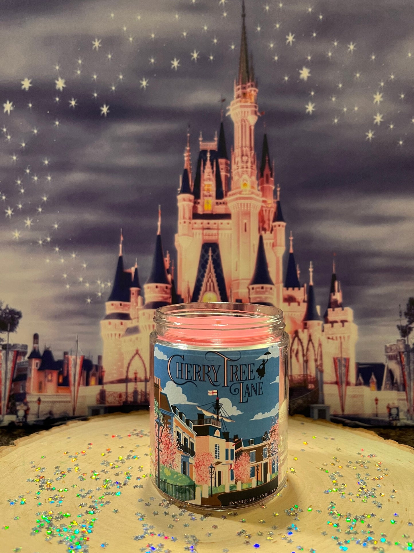 MARY POPPINS Candle- Cherry Tree Lane Candle-Valentine's Day-DISNEY candle-Black Cherry Merlot Smell-Jolly Holiday With Mary-Disney Wedding