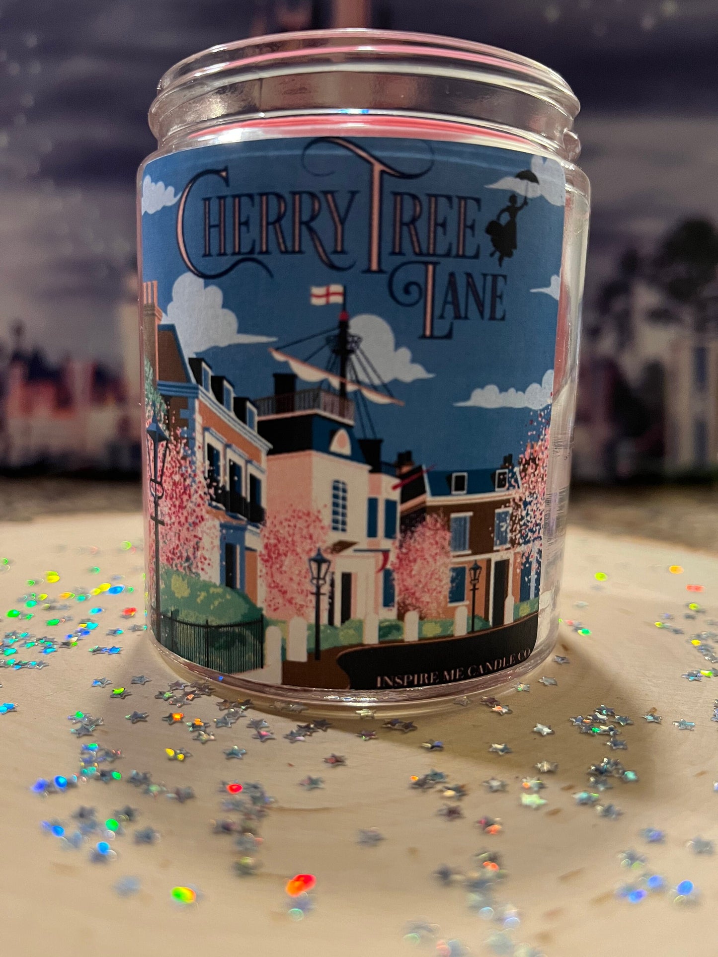 MARY POPPINS Candle- Cherry Tree Lane Candle-Valentine's Day-DISNEY candle-Black Cherry Merlot Smell-Jolly Holiday With Mary-Disney Wedding