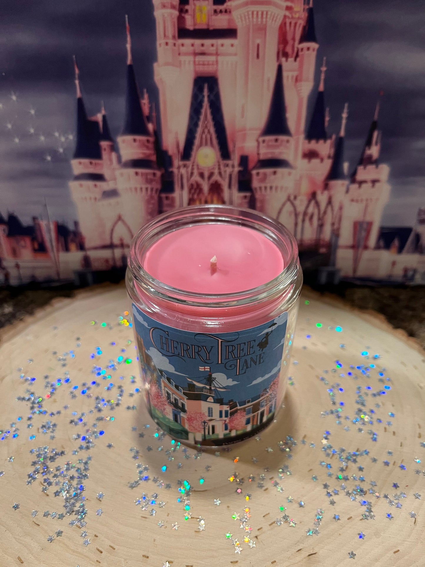 MARY POPPINS Candle- Cherry Tree Lane Candle-Valentine's Day-DISNEY candle-Black Cherry Merlot Smell-Jolly Holiday With Mary-Disney Wedding