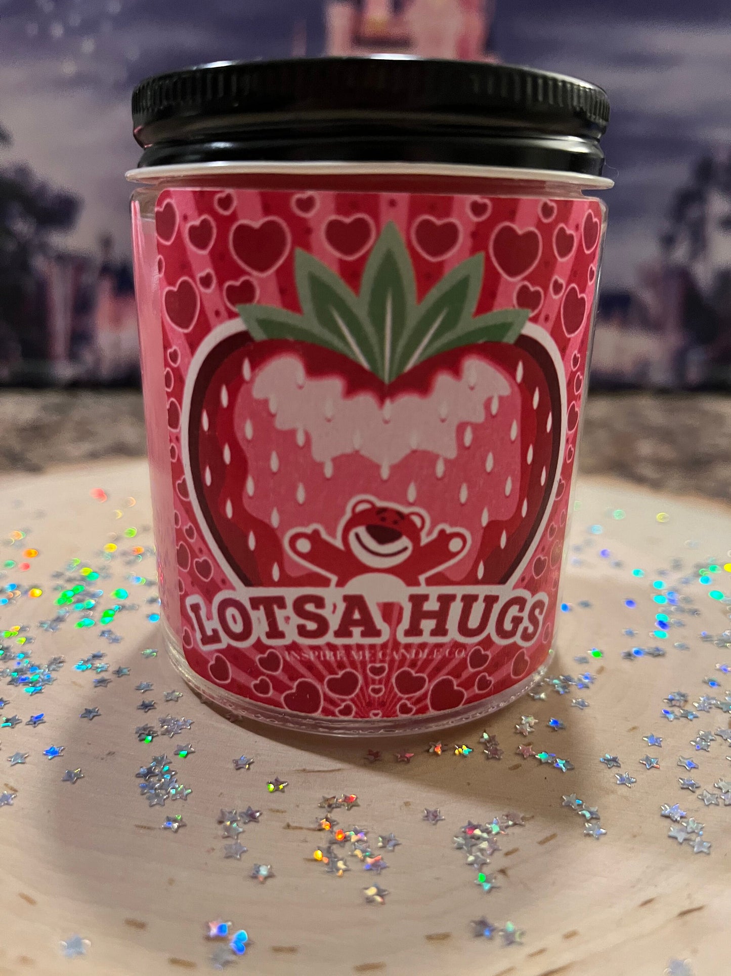 Lotsa Hugs Strawberry Candle-TOY STORY-Lots-O-Huggin Bear-Home Decor From Disney-Disney Weddings-Disney Villan Gift-Birthday Gift For Her