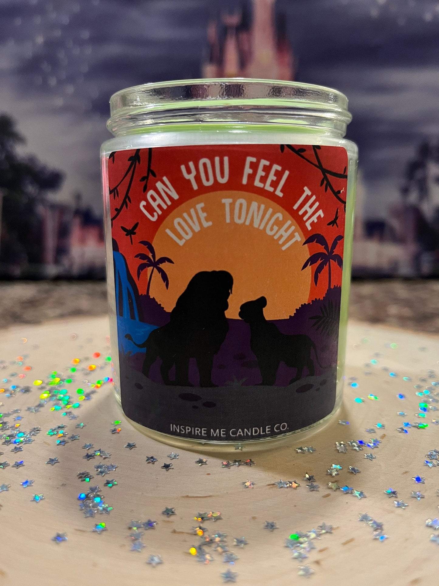 LION KING Candle-Nala and Simba-Can You Feel The LOVE Tonight Candle-Disney Decor-Gift For A Disney Fan-Disney Wedding Gift For Her-Bridal