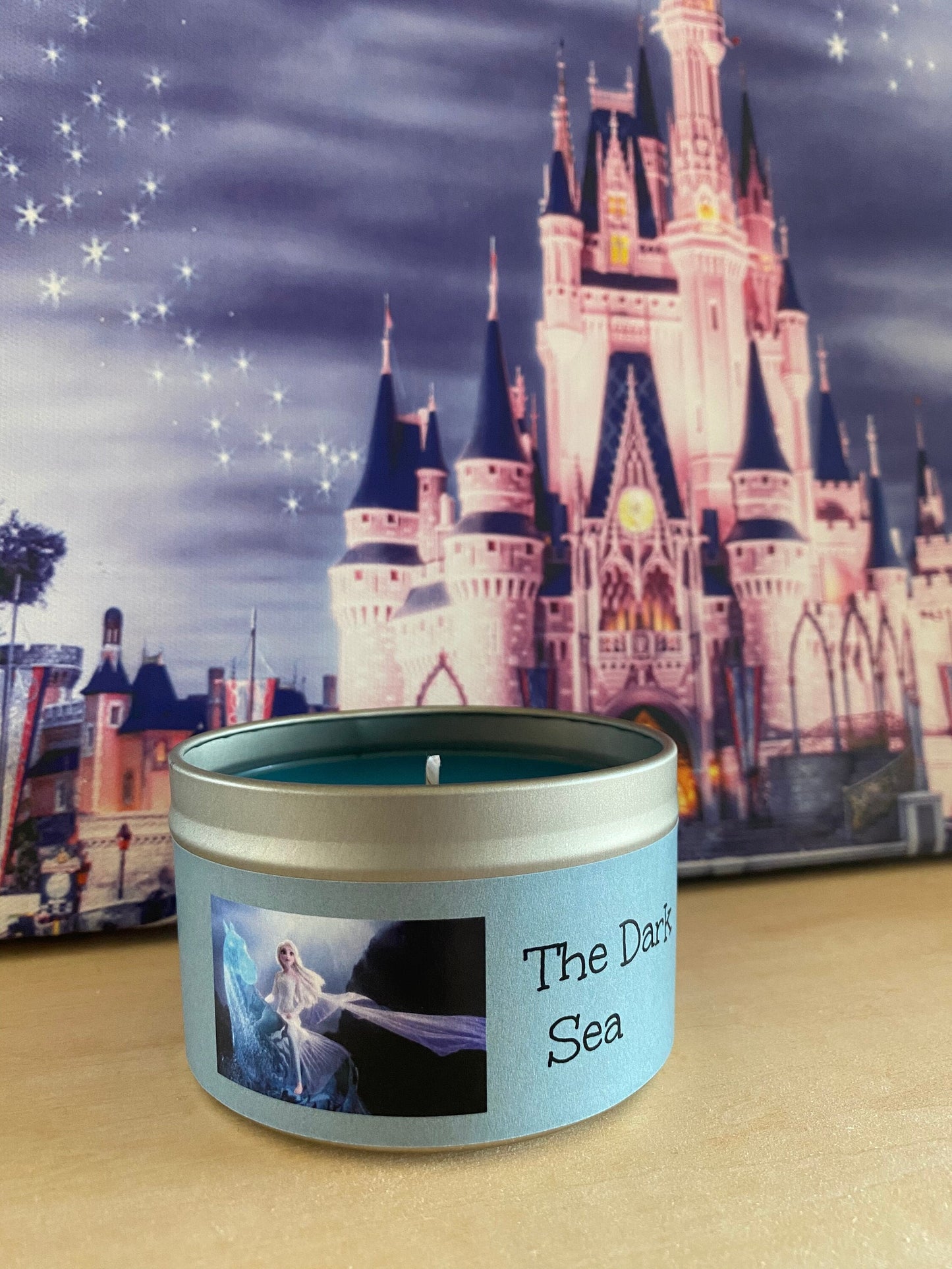 FROZEN Candle-TheDark Sea-Black Ice Scent-Frozen 2-Disney Home Decor-Gift For A Disney Lover-Disney Bridal Shower Gift-Into The Unknown-Elsa