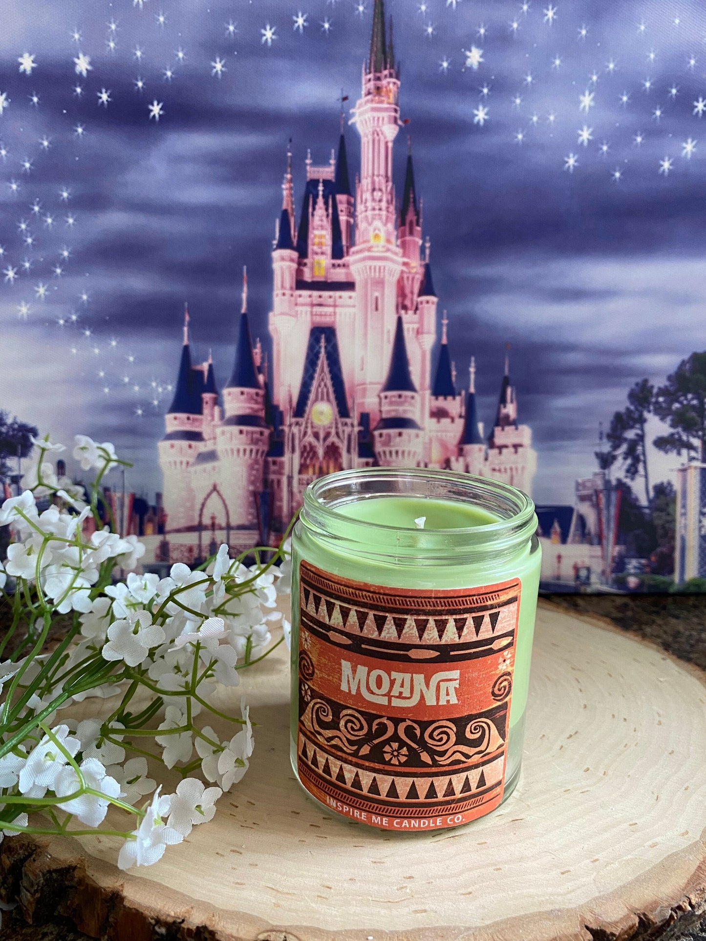 MOANA Soy Wax Candle Disney Inspired COCONUT And Lime Motunnui Princess-POLYNESIAN Princess-How Far I'll Go