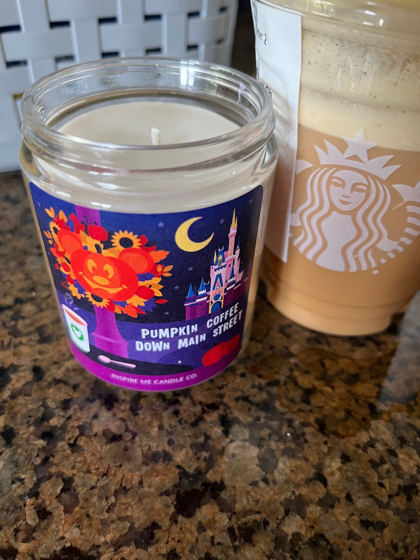 Pumpkin Coffee Down Main Street Candle-Fall At Disney World-Pumpkin Spice Latte At Disney-October Gift For Her-Spooky Disney Fall Home Decor