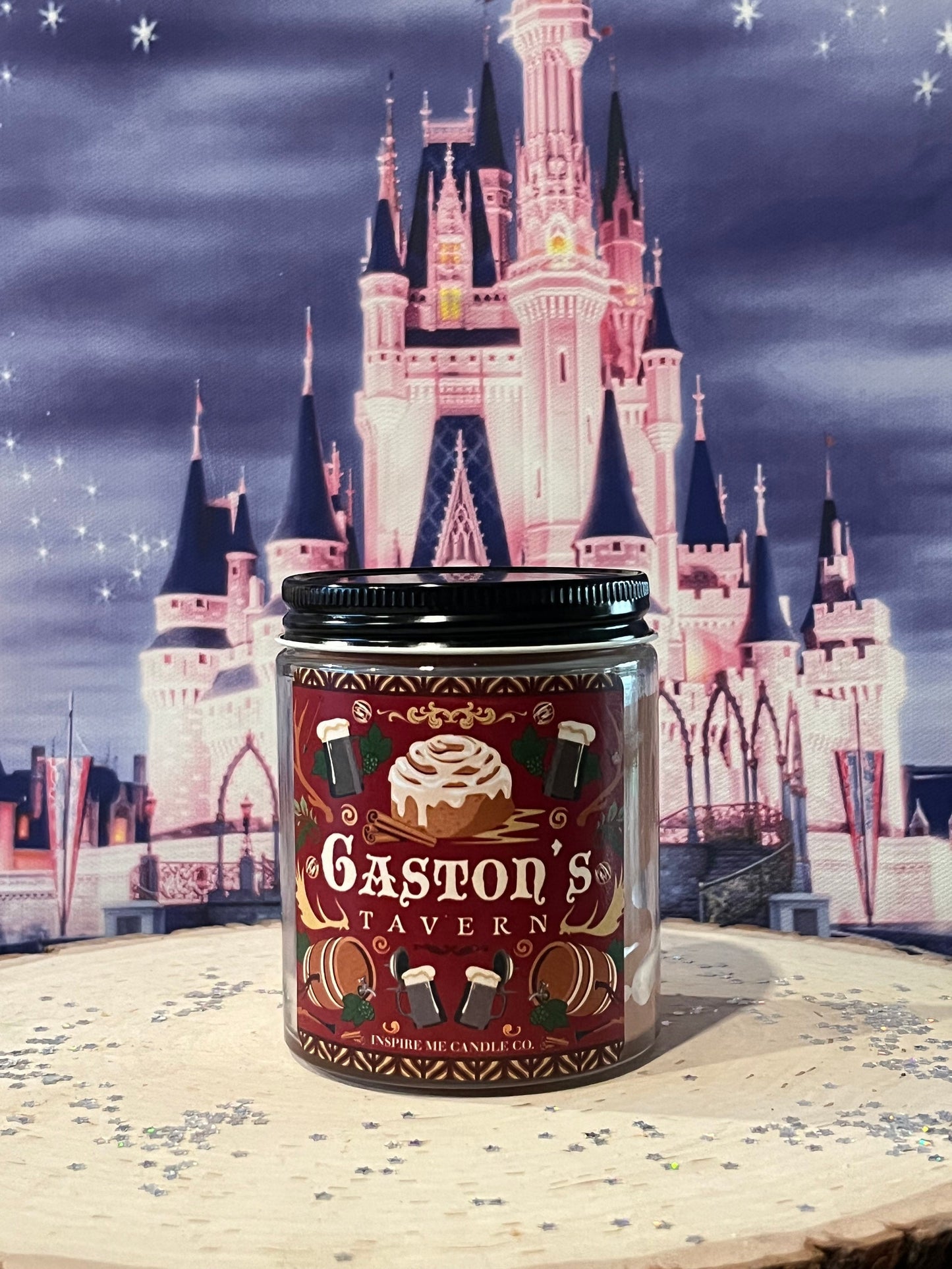 Gaston's Tavern Candle-Warm Glazed Cinnamon Roll Scent-Disney Decor For Home-Fall Disney Decor-Magic Kingdom Fantasyland-Beauty AndThe Beast