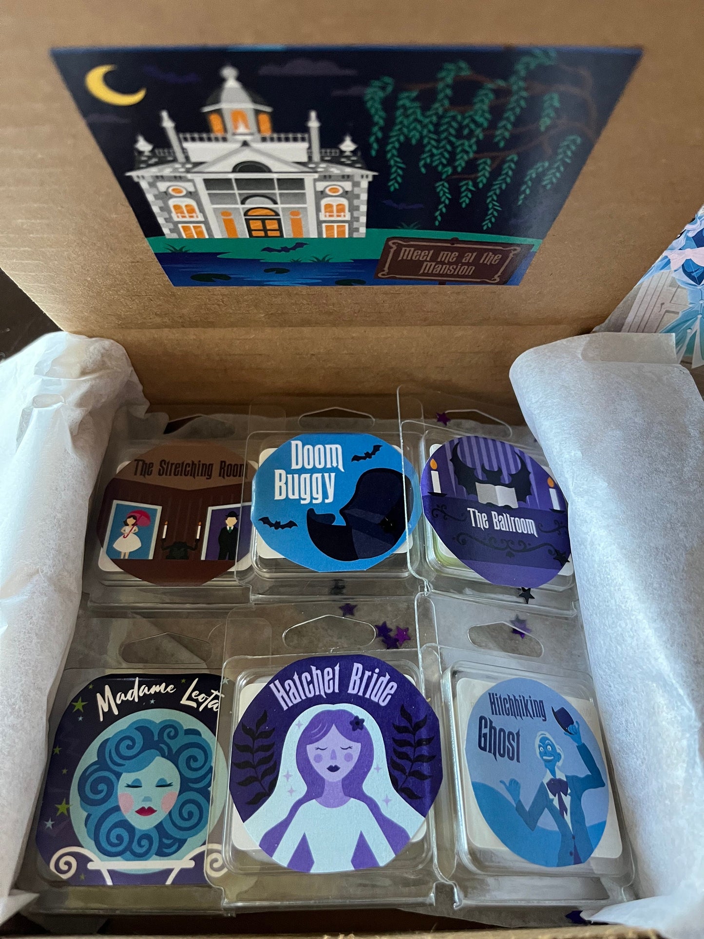 HAUNTED MANSION Wax Melt Sampler Box-Grim Grinning Ghosts Decor-Home Decor For Disney Fans-MadameLeota Fall DisneyDecor-Haunted Mansion Ride