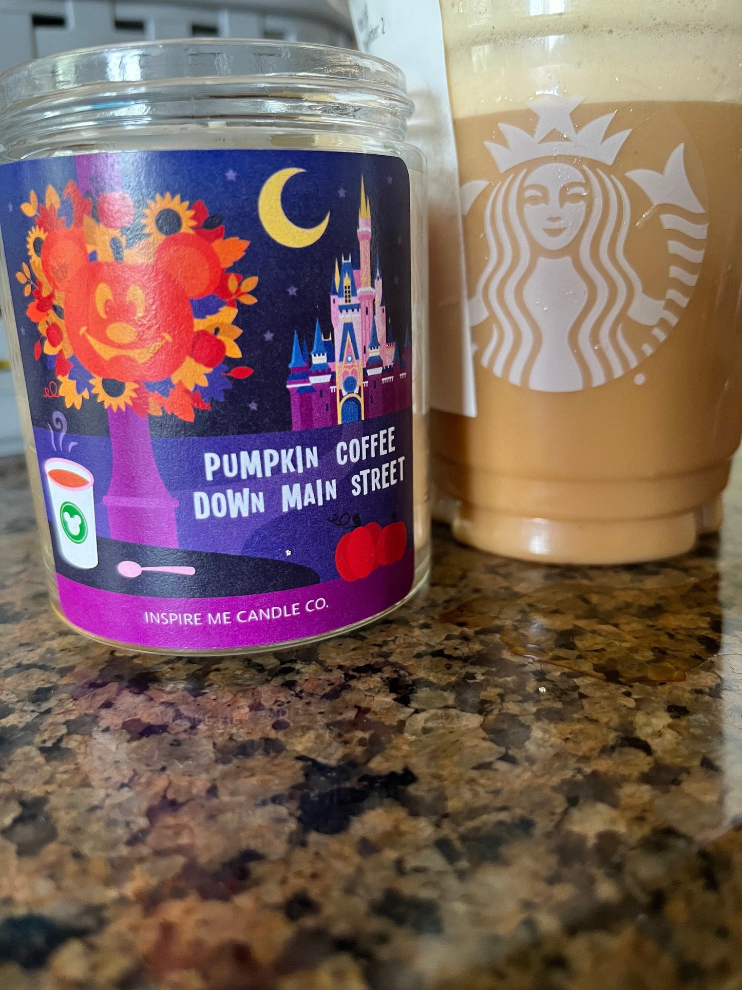 Pumpkin Coffee Down Main Street Candle-Fall At Disney World-Pumpkin Spice Latte At Disney-October Gift For Her-Spooky Disney Fall Home Decor