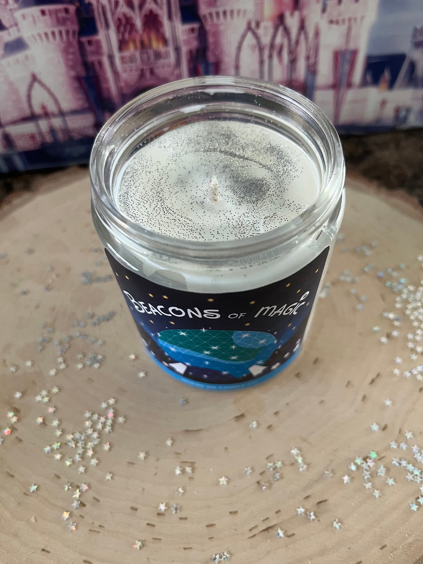 EPCOT Candle-Becons Of Magic Decor-Magic Disney Sparkle Candle-Spaceship Earth Attraction-Epcot Night Fireworks Show-Disney Epcot Gift