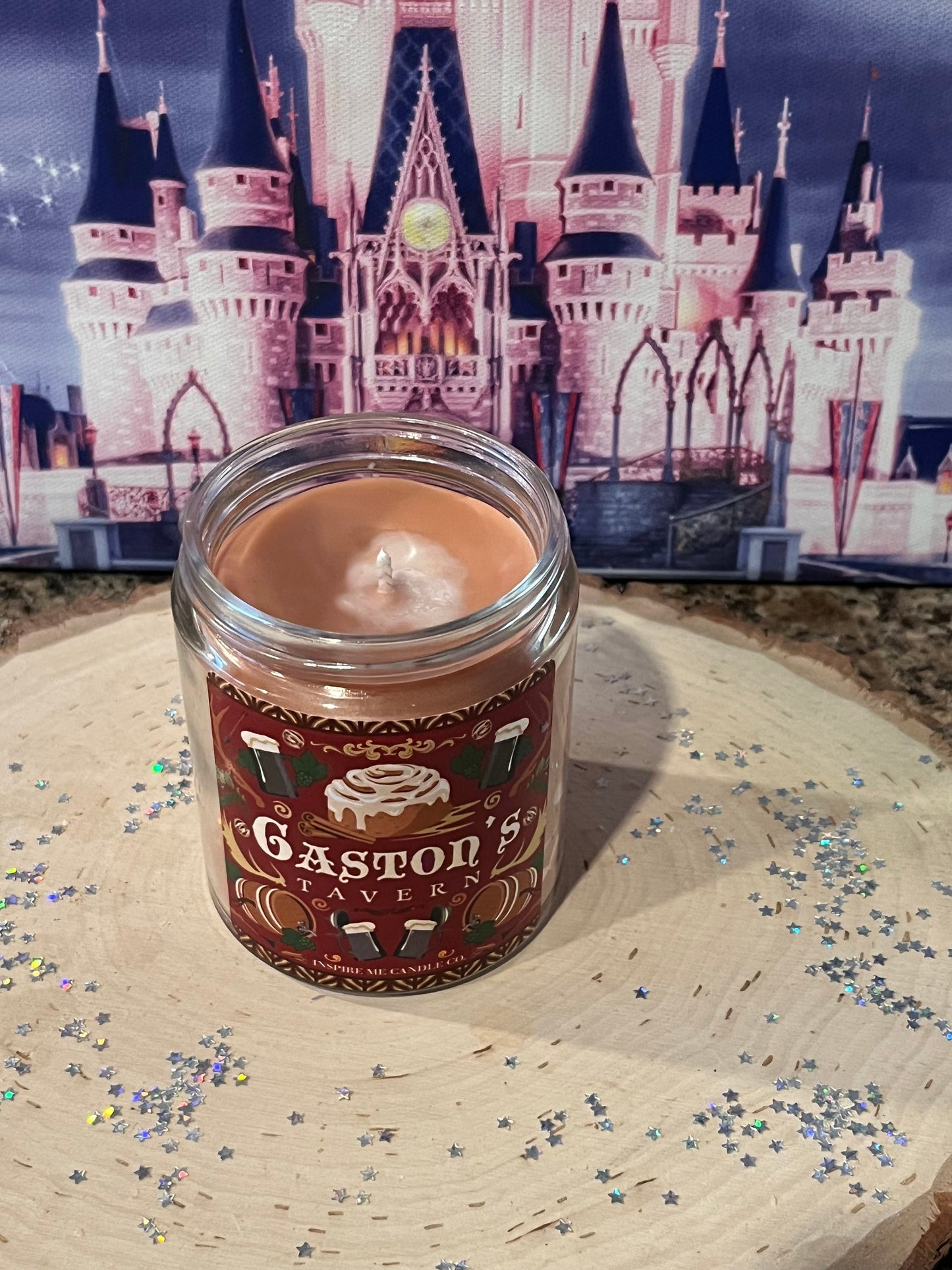 Gaston's Tavern Candle-Warm Glazed Cinnamon Roll Scent-Disney Decor For Home-Fall Disney Decor-Magic Kingdom Fantasyland-Beauty AndThe Beast