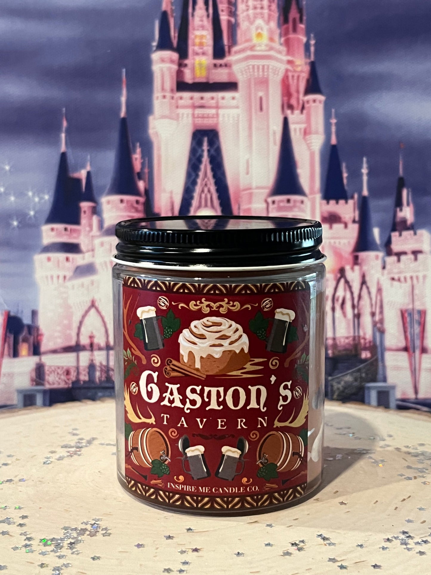 Gaston's Tavern Candle-Warm Glazed Cinnamon Roll Scent-Disney Decor For Home-Fall Disney Decor-Magic Kingdom Fantasyland-Beauty AndThe Beast