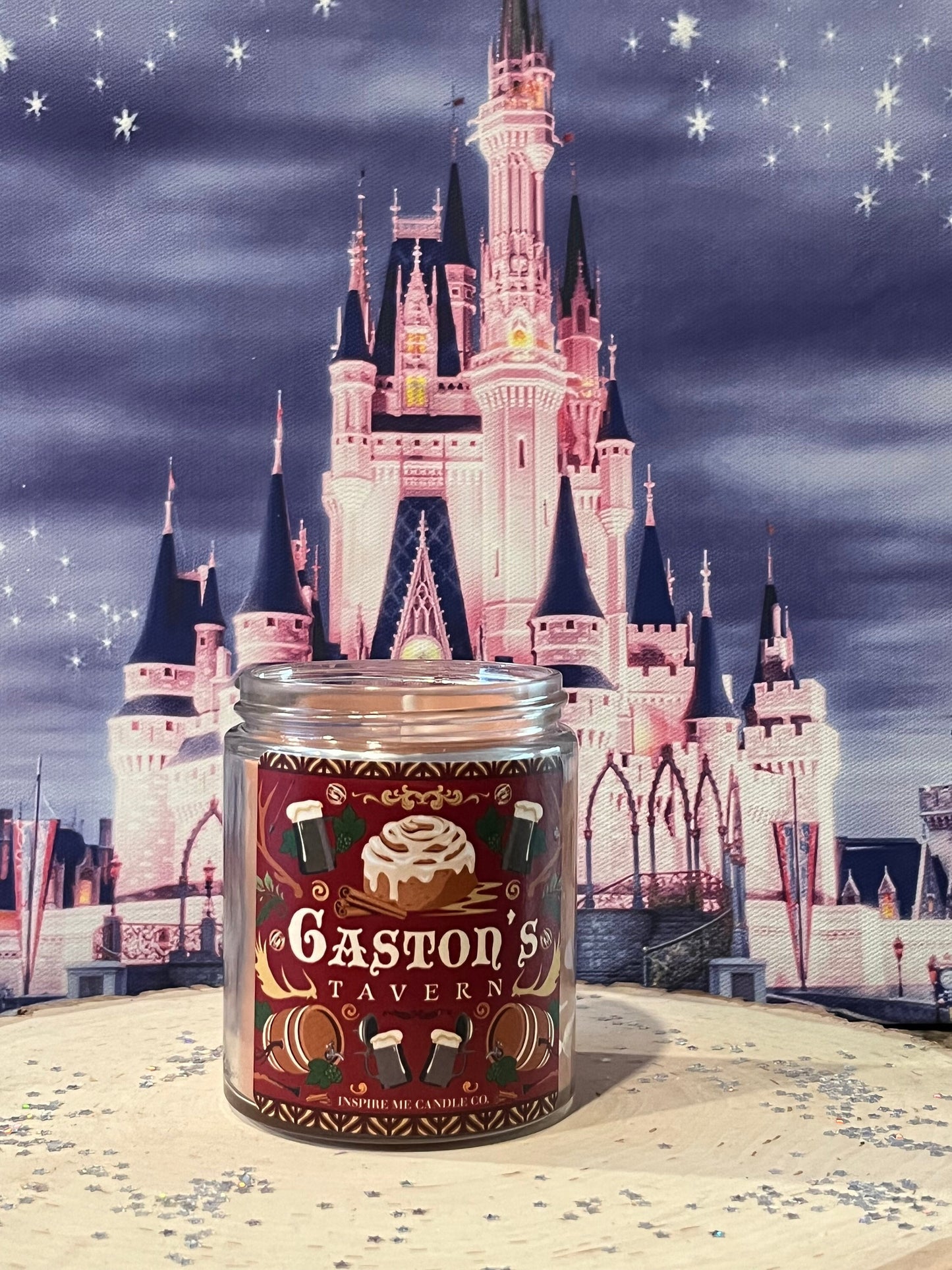 Gaston's Tavern Candle-Warm Glazed Cinnamon Roll Scent-Disney Decor For Home-Fall Disney Decor-Magic Kingdom Fantasyland-Beauty AndThe Beast