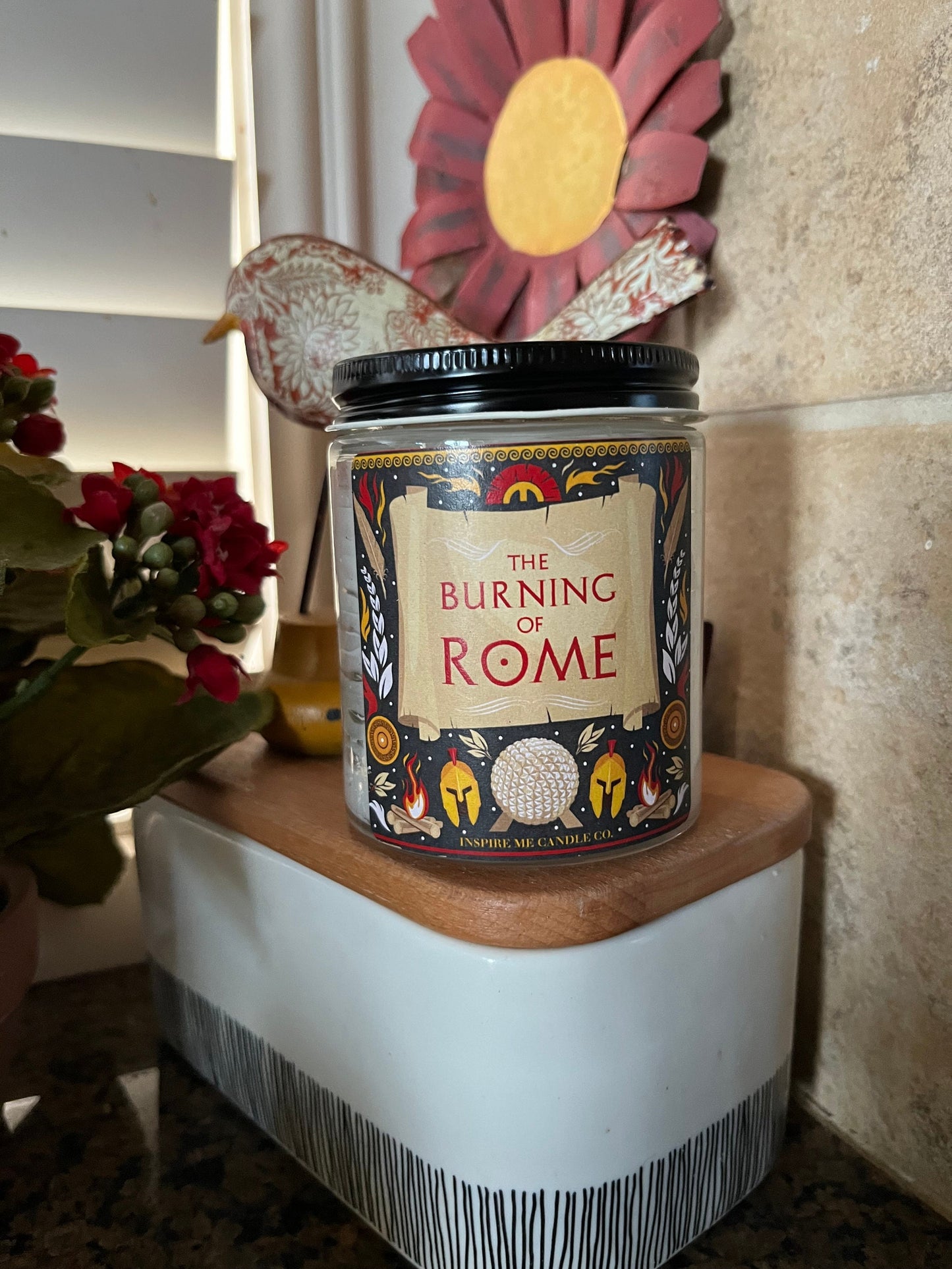 SPACESHIP Earth Candle-The Burning Of Rome At EPCOT-Disney Scented Candle-Disney Home Decor- Scents Of Disney Theme Parks-Gift ForDisney Fan